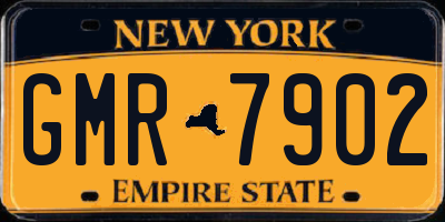 NY license plate GMR7902
