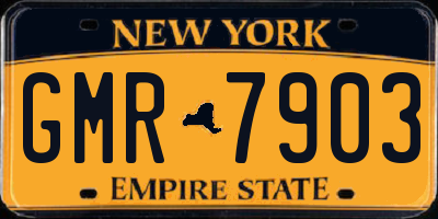 NY license plate GMR7903