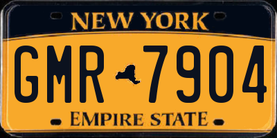 NY license plate GMR7904