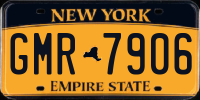NY license plate GMR7906