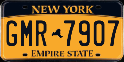 NY license plate GMR7907