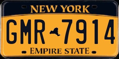 NY license plate GMR7914