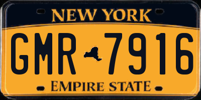 NY license plate GMR7916