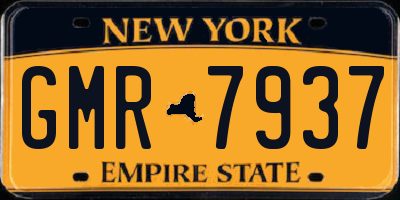 NY license plate GMR7937