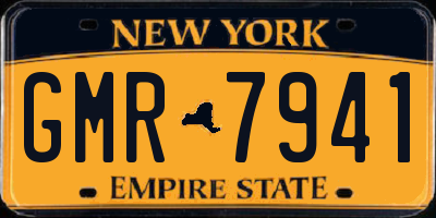 NY license plate GMR7941