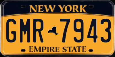 NY license plate GMR7943
