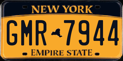 NY license plate GMR7944