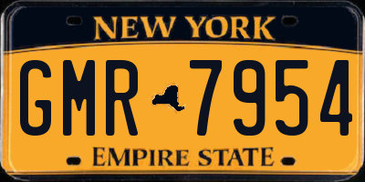 NY license plate GMR7954