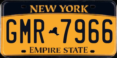 NY license plate GMR7966