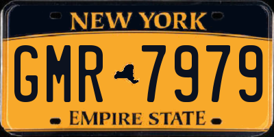 NY license plate GMR7979