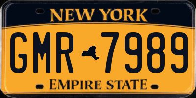 NY license plate GMR7989