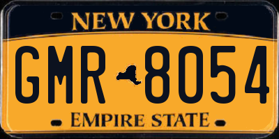 NY license plate GMR8054