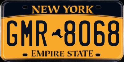 NY license plate GMR8068