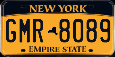 NY license plate GMR8089