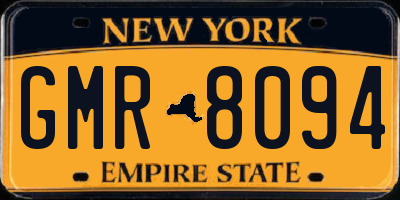 NY license plate GMR8094