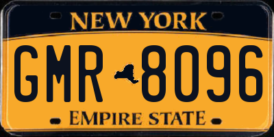NY license plate GMR8096