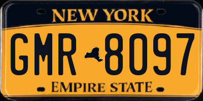 NY license plate GMR8097