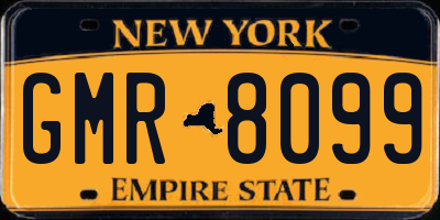NY license plate GMR8099