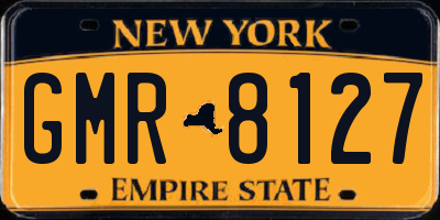 NY license plate GMR8127