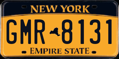 NY license plate GMR8131