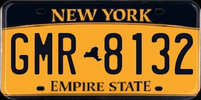 NY license plate GMR8132