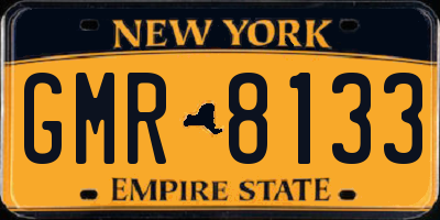 NY license plate GMR8133