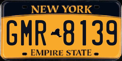 NY license plate GMR8139