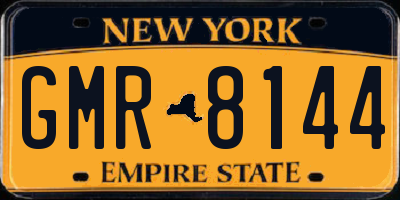 NY license plate GMR8144