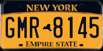NY license plate GMR8145