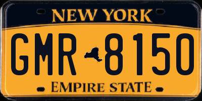 NY license plate GMR8150
