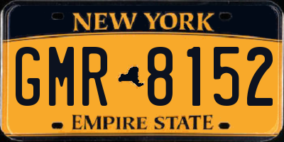 NY license plate GMR8152