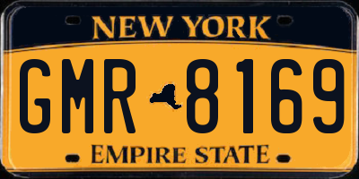 NY license plate GMR8169