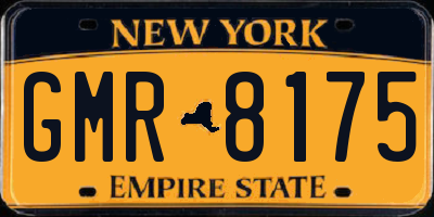 NY license plate GMR8175