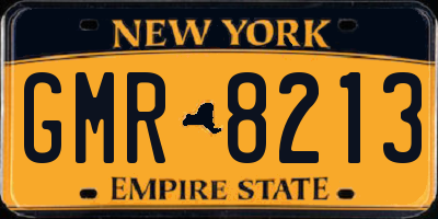 NY license plate GMR8213