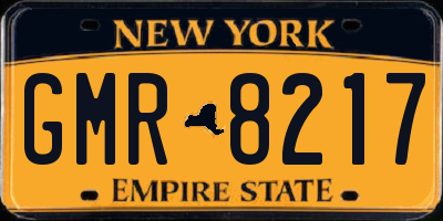 NY license plate GMR8217
