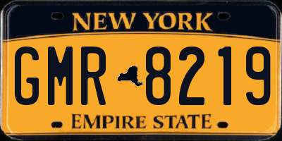 NY license plate GMR8219