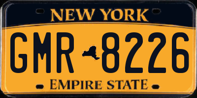 NY license plate GMR8226