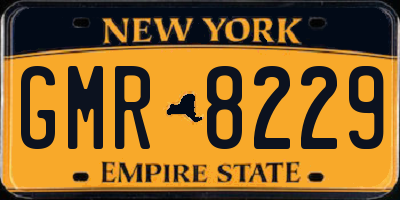NY license plate GMR8229