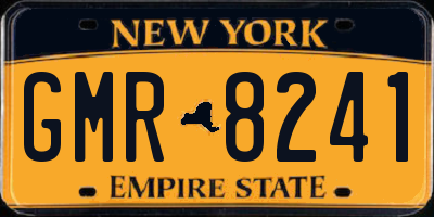 NY license plate GMR8241
