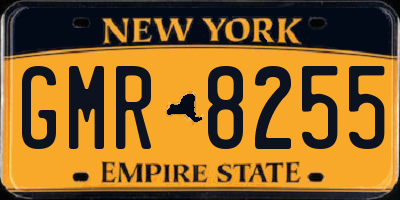 NY license plate GMR8255