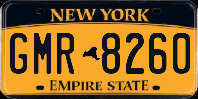 NY license plate GMR8260