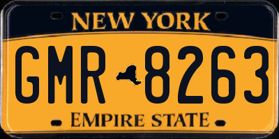 NY license plate GMR8263