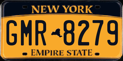 NY license plate GMR8279