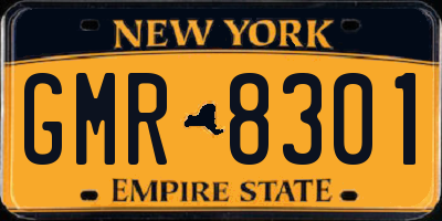 NY license plate GMR8301