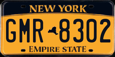 NY license plate GMR8302