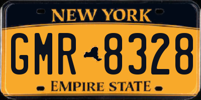 NY license plate GMR8328