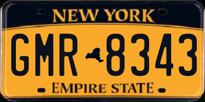 NY license plate GMR8343