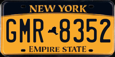 NY license plate GMR8352