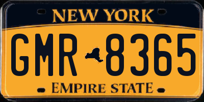 NY license plate GMR8365