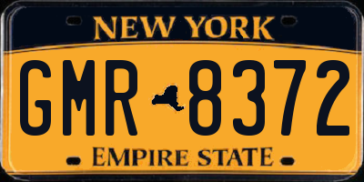 NY license plate GMR8372